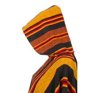 EcuaFina Poncho Siona Zwart / Geel | Katoen | Zomer poncho | EcuaFina | Zomer 2023