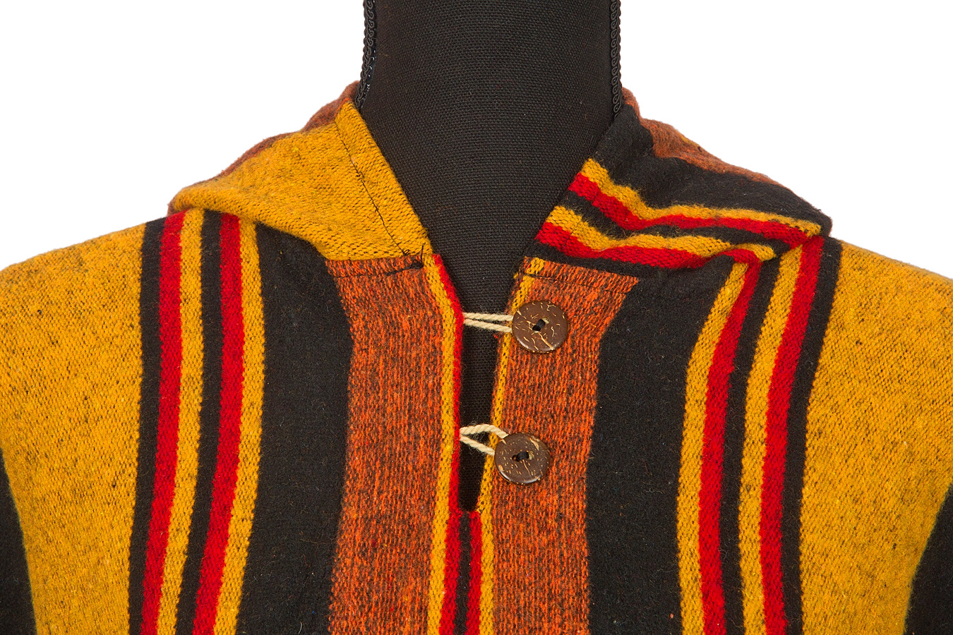 EcuaFina Poncho Siona Black / Yellow | Cotton | Summer poncho | EcuaFina | Summer 2023