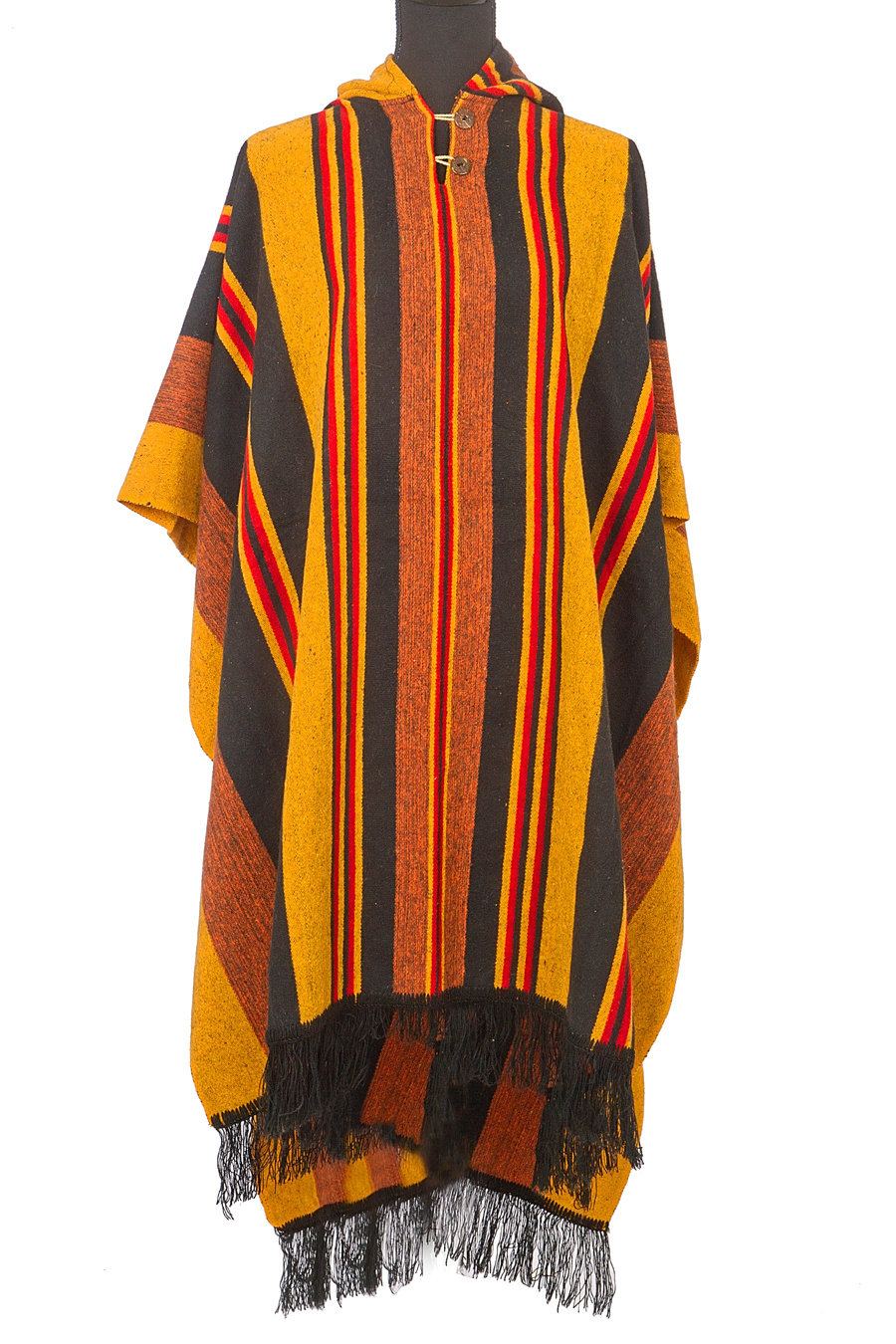EcuaFina Poncho Siona Black / Yellow | Cotton | Summer poncho | EcuaFina | Summer 2023