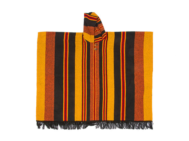 EcuaFina Poncho Siona Black / Yellow | Cotton | Summer poncho | EcuaFina | Summer 2023