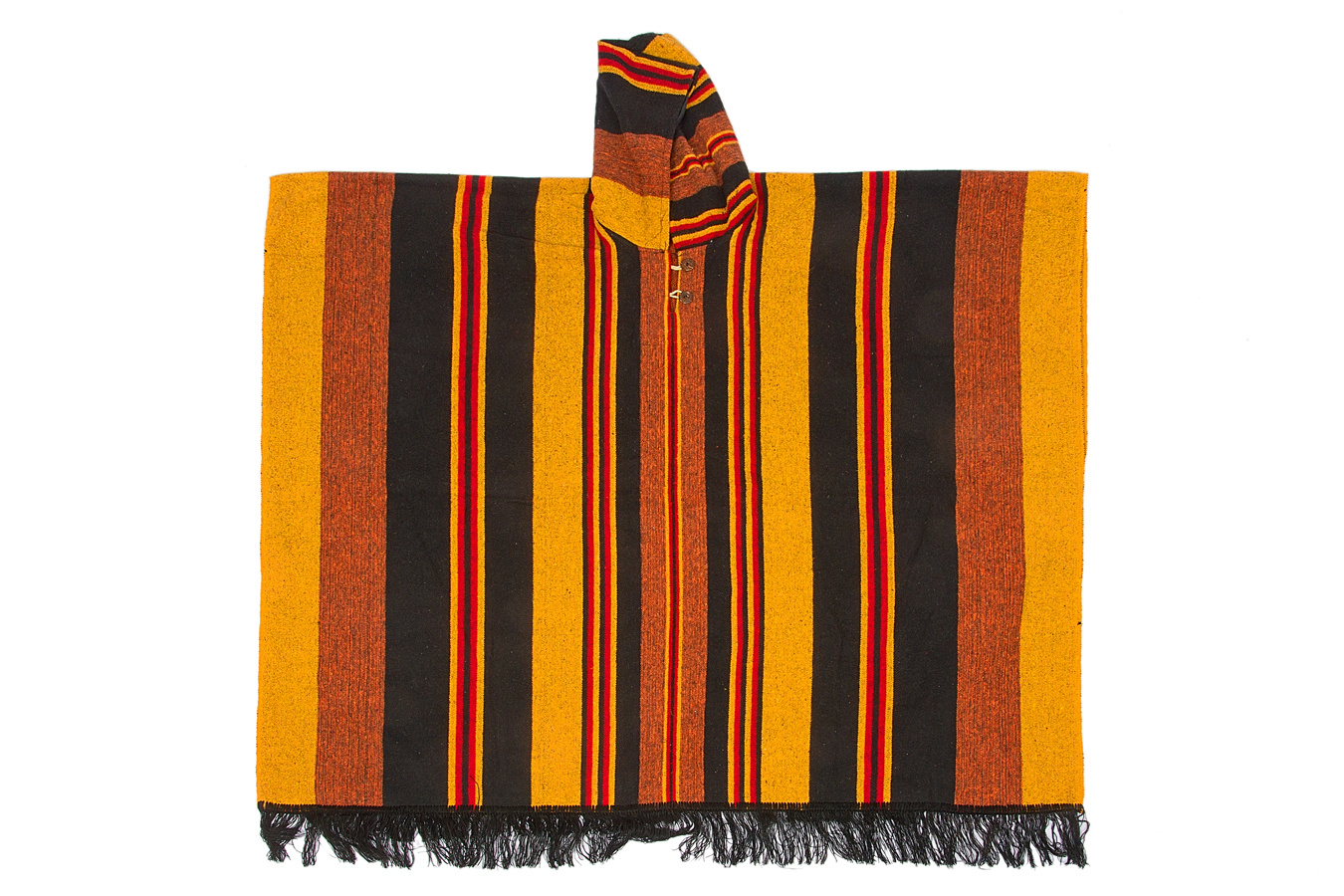 EcuaFina Poncho Siona Black / Yellow | Cotton | Summer poncho | EcuaFina | Summer 2023