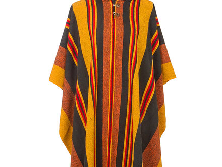 EcuaFina Poncho Siona Schwarz / Gelb - Sommerponcho - 100% Baumwolle EcuaFina Poncho Siona Schwarz / Gelb - Sommerponcho - 100% Baumwolle