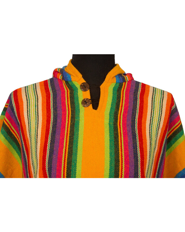 EcuaFina Poncho Sapara Jaune - Poncho d'été -