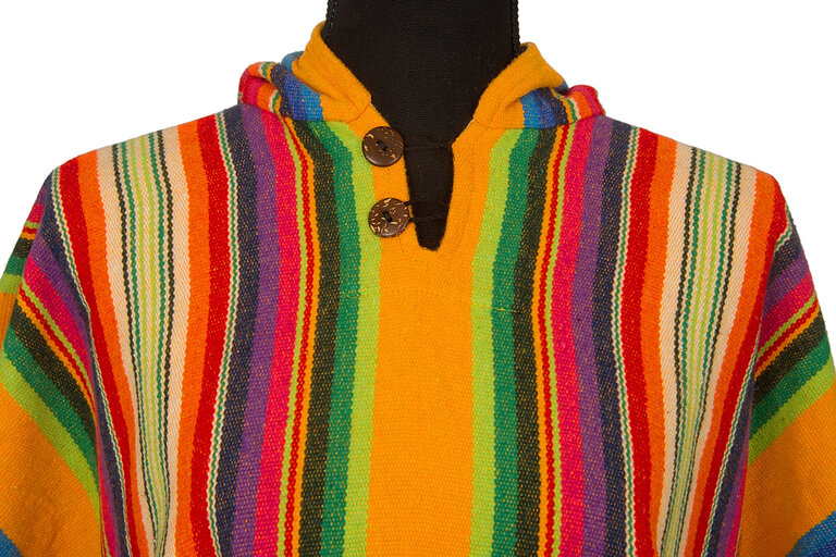 EcuaFina Poncho Sapara Jaune - Poncho d'été -