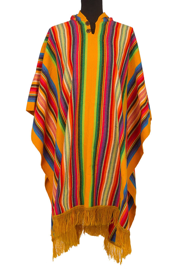EcuaFina Poncho Sapara Jaune - Poncho d'été -