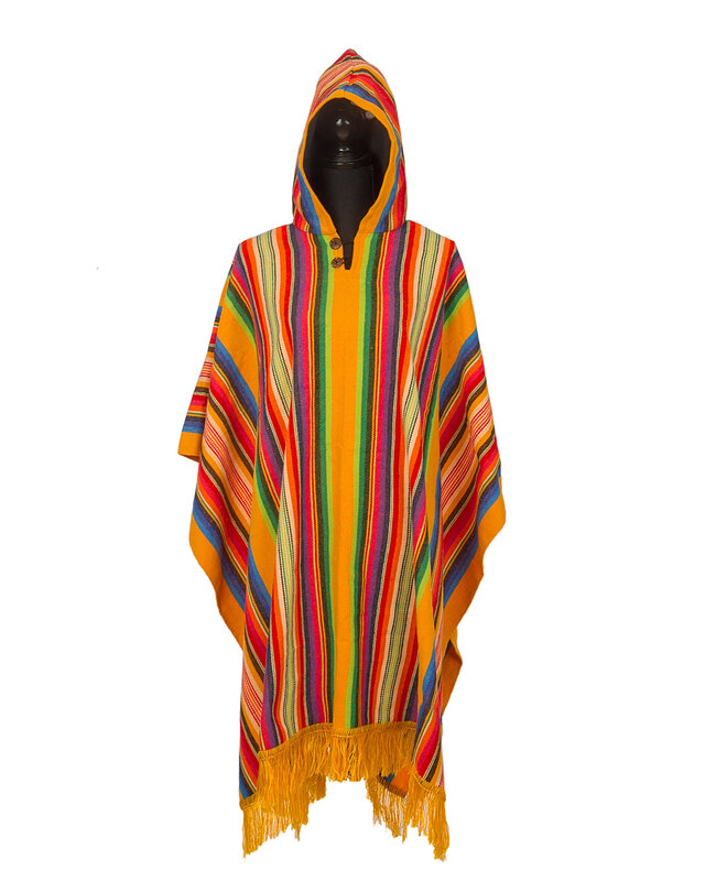 EcuaFina Poncho Sapara Jaune - Poncho d'été -