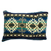 Kussen 60 x 40 cm - dubbelzijdig  Cotopaxi blauw - inclusief binnenkussen van eendenveren