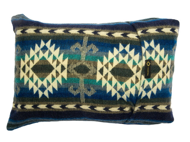 EcuaFina Cushion 60 x 40 cm - double-sided Cotopaxi blue - including duck feather inner cushion