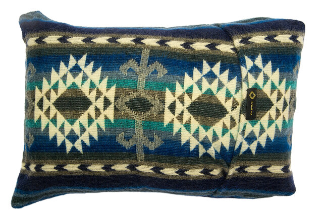 EcuaFina Cushion 60 x 40 cm - double-sided Cotopaxi blue - including duck feather inner cushion