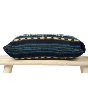 EcuaFina Kissen 60 x 40 cm – doppelseitig Cotopaxi blau – inklusive Entenfeder-Innenkissen