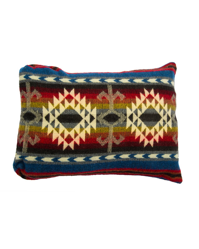 EcuaFina Coussin 60 x 40 cm - Cotopaxi mix double face - avec un coussin de garnissage  ayant une enveloppe 100% en cotton et rembourré 100% en plumes de canard.