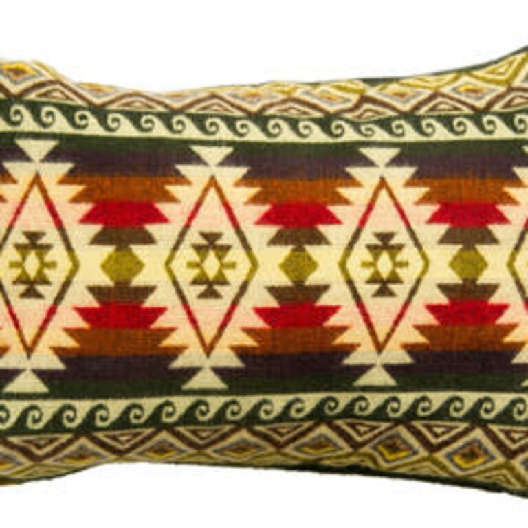 EcuaFina Pillow 40x60cm - double sided  Cayambe Green - including duck feather inner cushion.