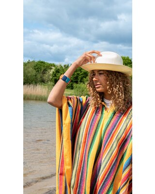 EcuaFina Cotton Summer Poncho Sapara Yellow
