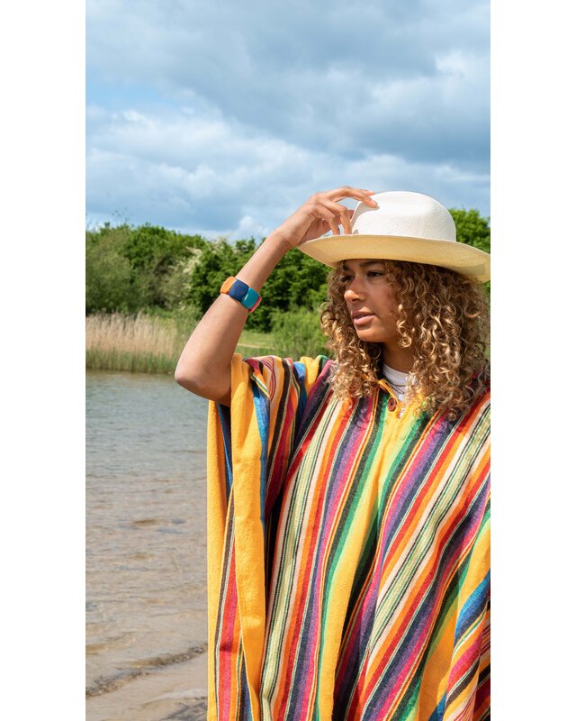 EcuaFina Poncho Sapara Geel | Katoen | Zomer poncho | EcuaFina |