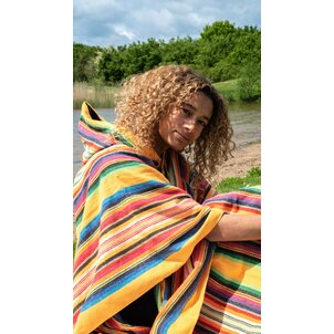 EcuaFina Poncho Sapara Jaune - Poncho d'été -