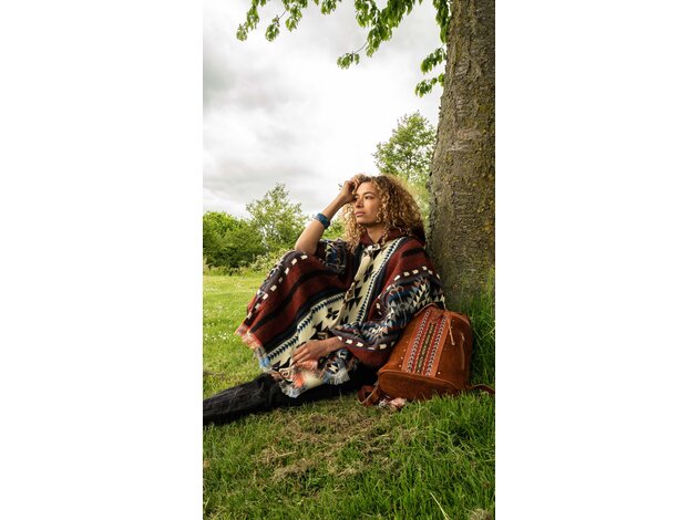 EcuaFina Poncho Quichua marron