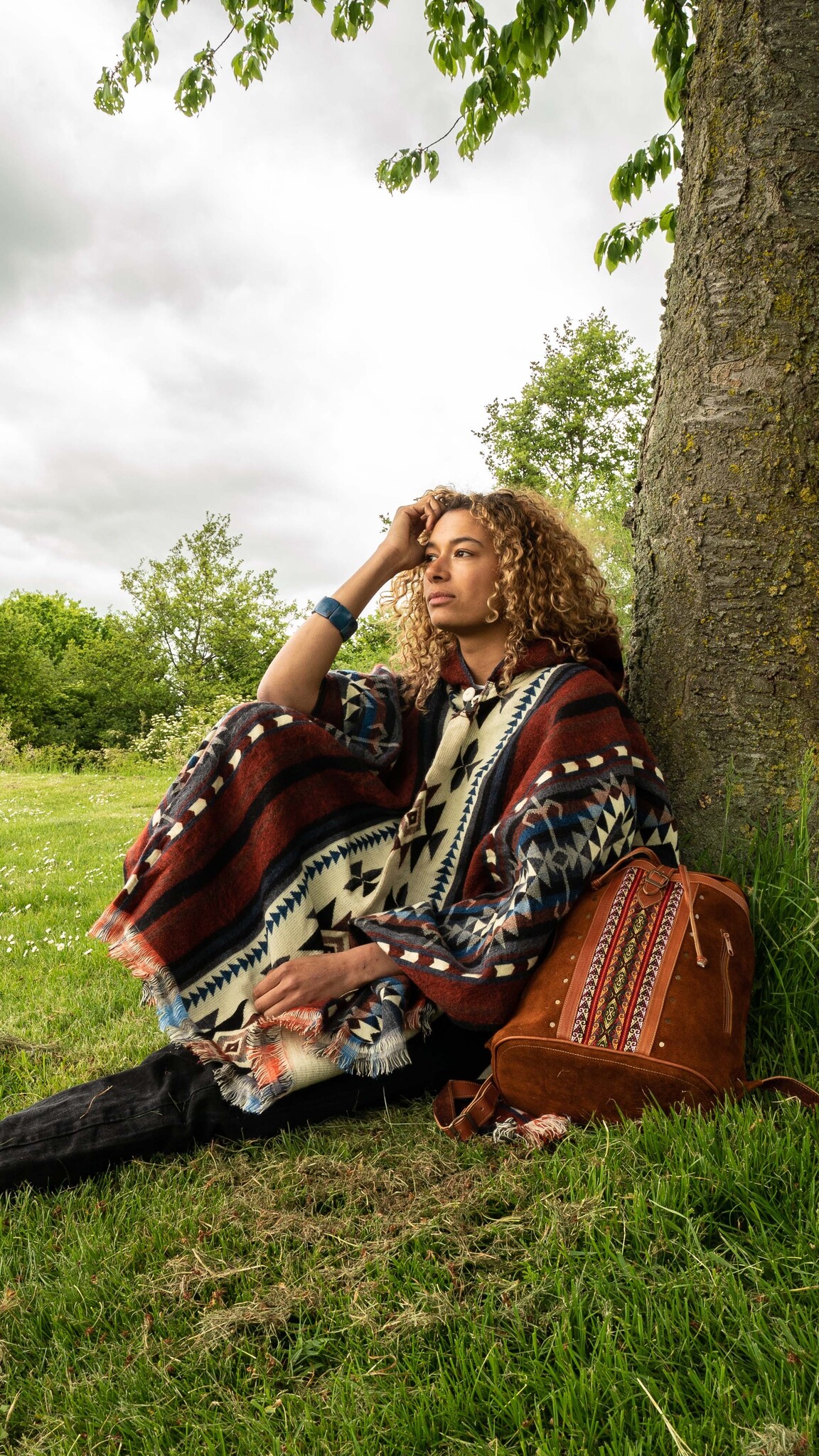 EcuaFina Poncho Quichua Brown