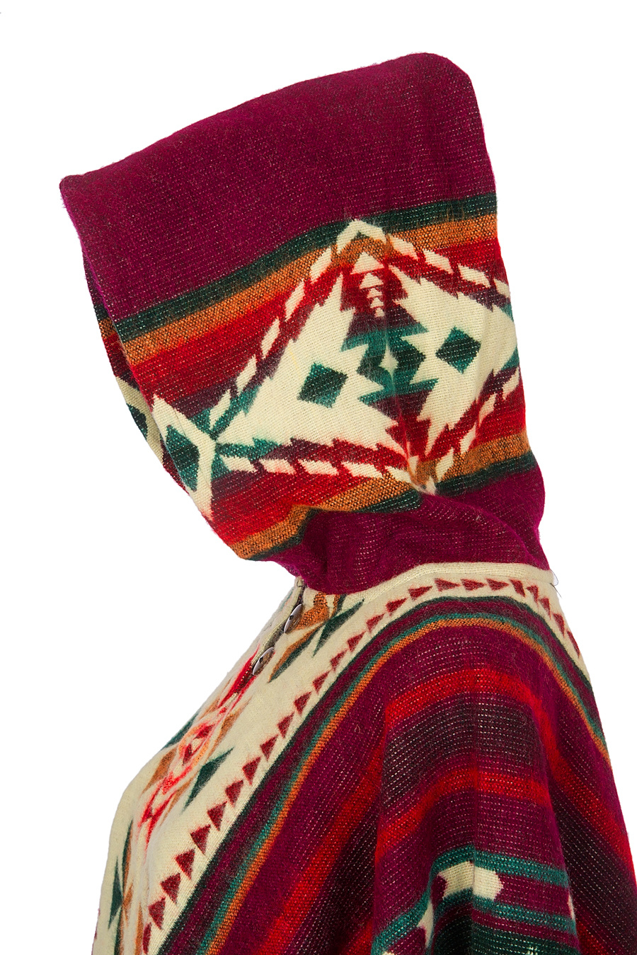 EcuaFina Poncho Canari Bordeaux