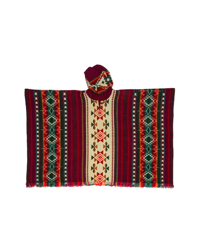 EcuaFina Poncho Canari Bordeaux