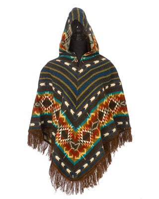 EcuaFina Poncho Driehoek Bruin