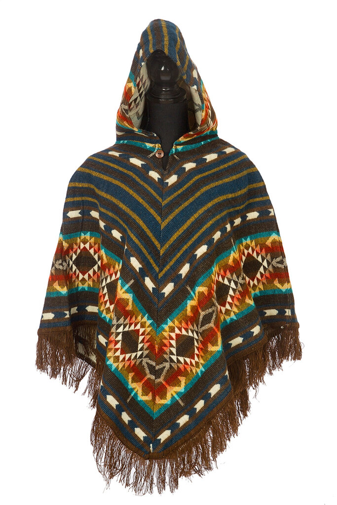 EcuaFina Poncho Driehoek Bruin