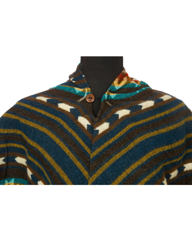 EcuaFina Poncho triangulaire marron