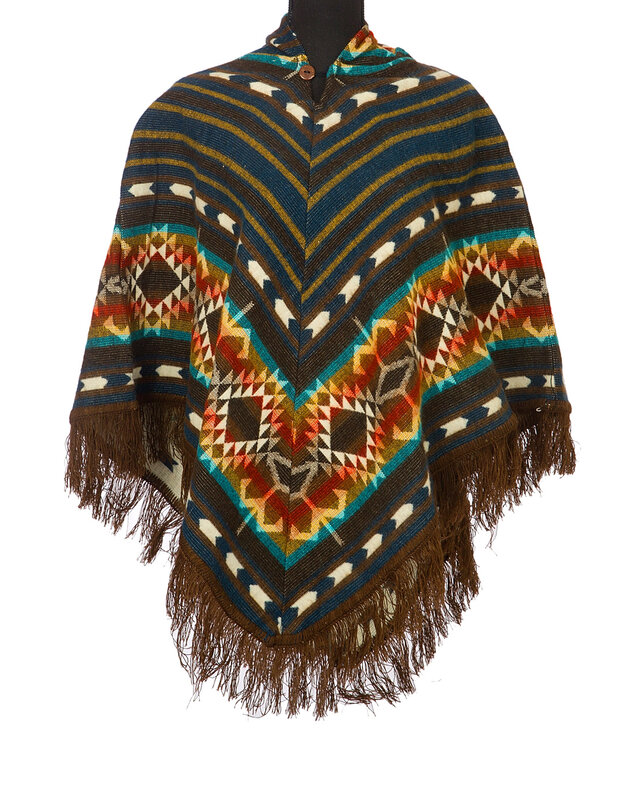 EcuaFina Poncho triangulaire marron
