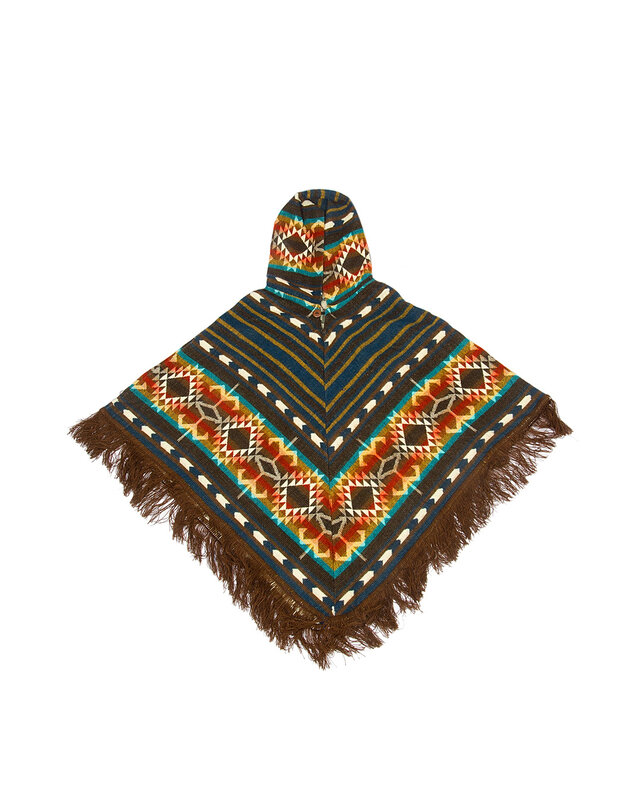 EcuaFina Poncho triangulaire marron