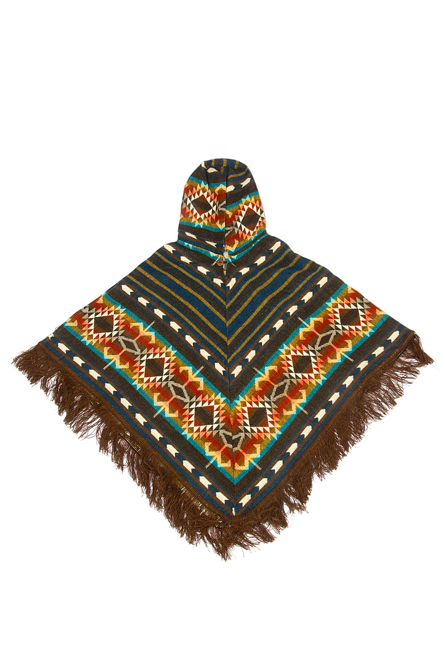 EcuaFina Poncho Driehoek Bruin