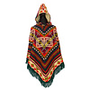 Charming ladies poncho - Triangle Green