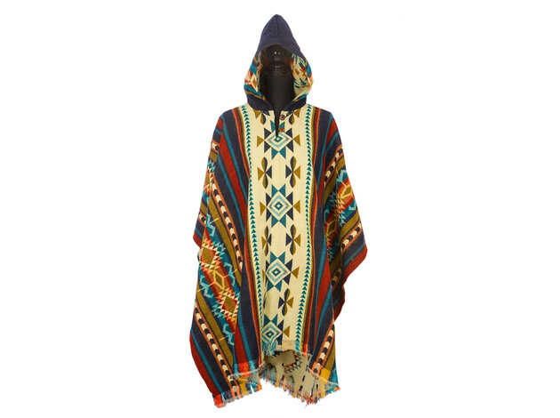 EcuaFina Poncho Paleo Farbenmix