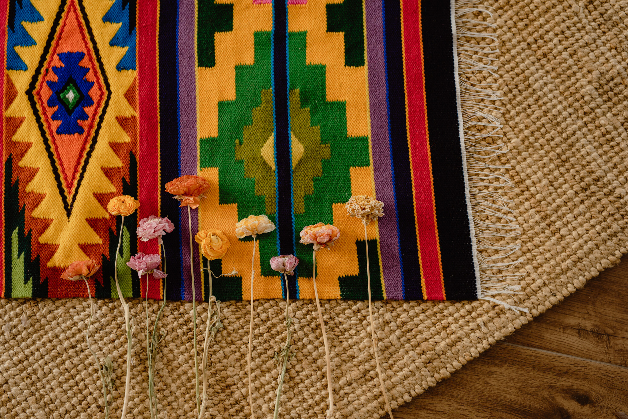 Wool Carpet Aztec 170 cm x 115 cm - Southwestern - Ethnic Design