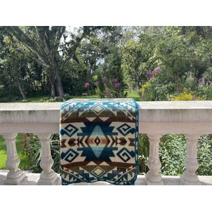 EcuaFina Alpaca Native Blanket - Chimborazo - Multicolor - Sustainable - Interior