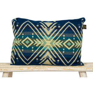 EcuaFina Alpaca native Kissen - Imbabura - Blau - 40x60