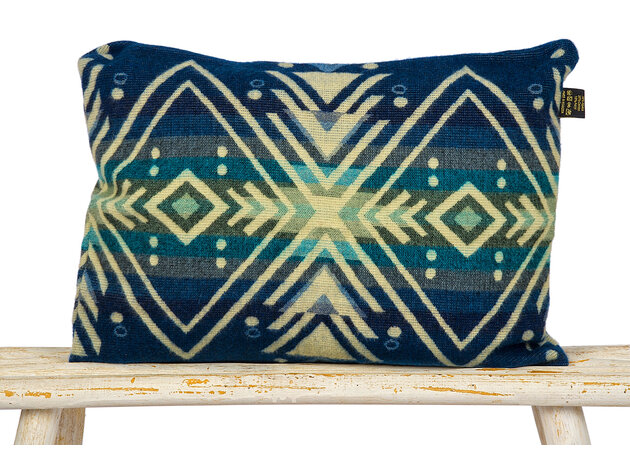 EcuaFina Alpaca native kussen - Imbabura - Blauw - 40x60