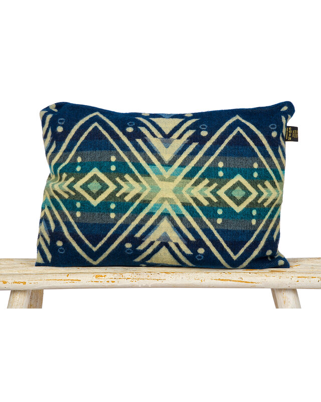 EcuaFina Alpaca native kussen - Imbabura - Blauw - 40x60