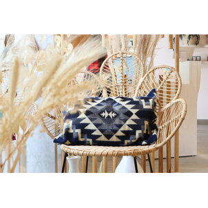 EcuaFina Cushion 60 x 40 cm - double-sided Chimborazo Black - including duck feather inner cushion