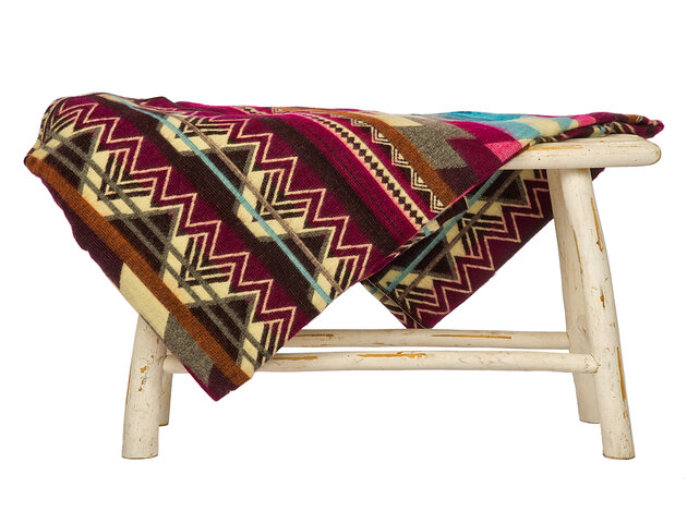 EcuaFina Alpaca native blanket - Antisana - Purple