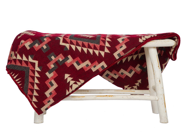 EcuaFina Alpaca native blanket Chimborazo Rot