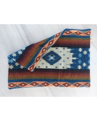 EcuaFina KUSSENHOES - Quilotoa Blauw 40x60