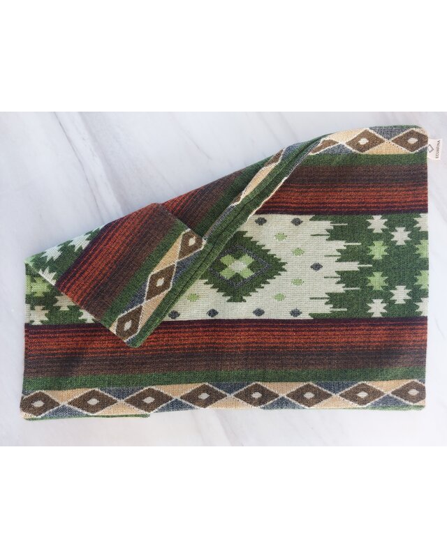 EcuaFina COVER- Pillow Quilotoa Groen 40x60
