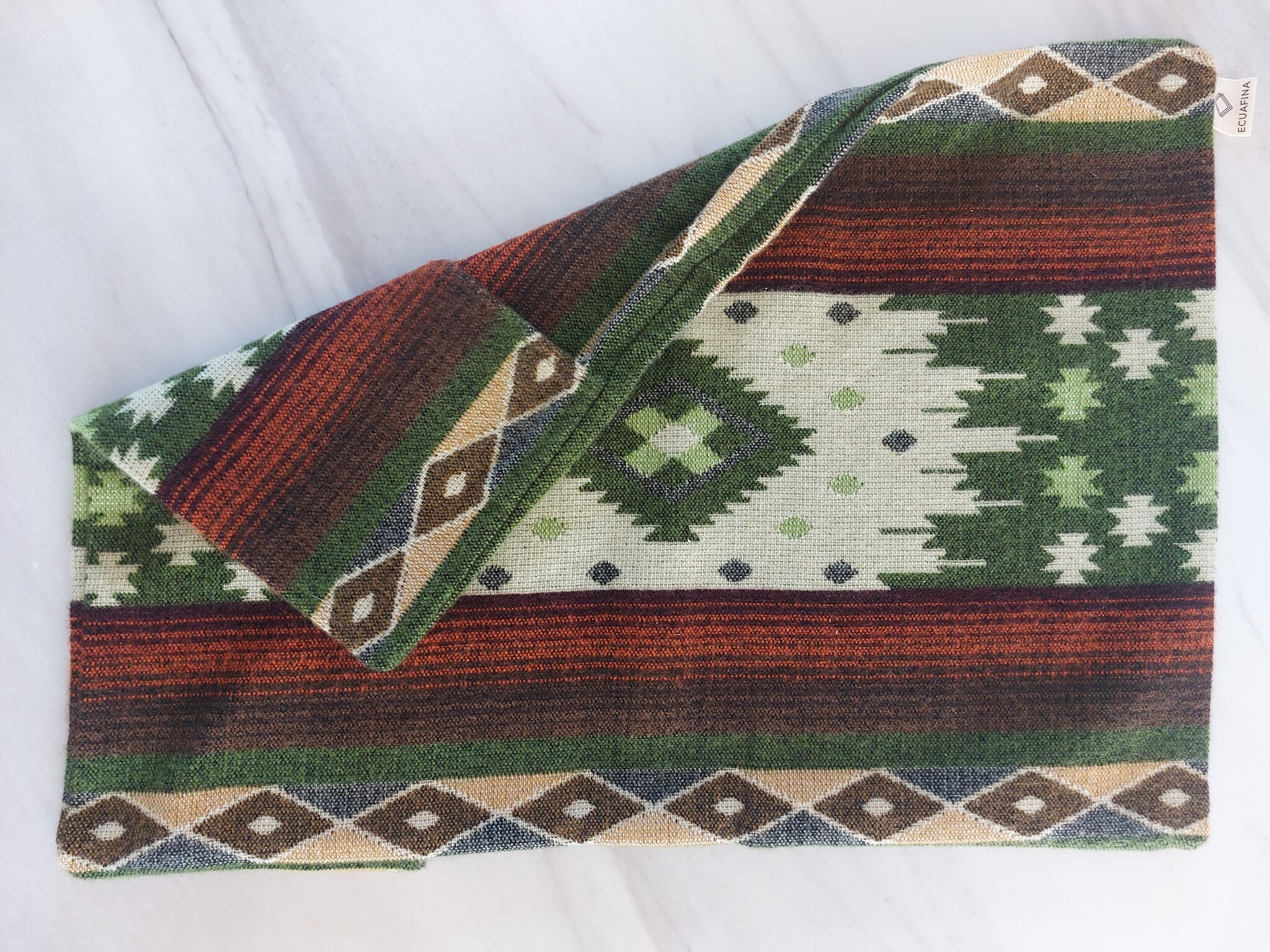 EcuaFina COVER- Pillow Quilotoa Groen 40x60
