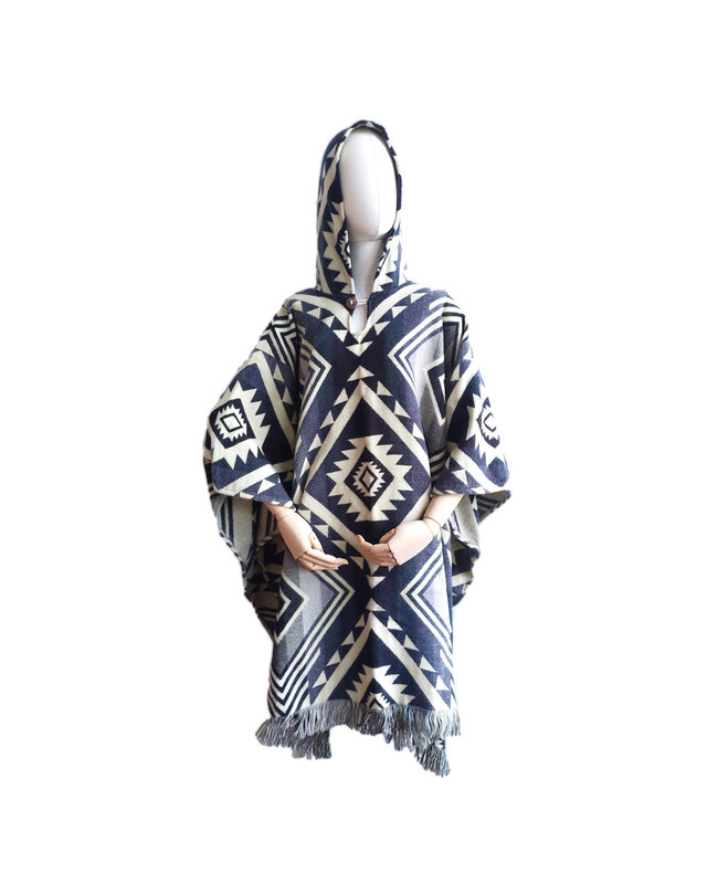 EcuaFina Poncho Entente Grijs