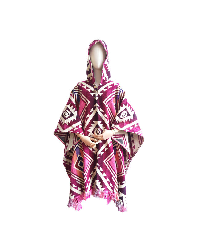 EcuaFina Poncho Entente Roze
