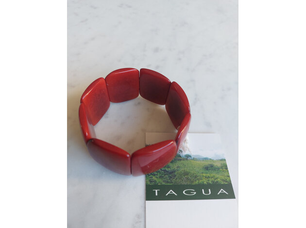 EcuaFina Tagua Bracelet SQU-REDBR