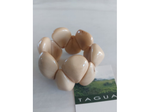 EcuaFina Tagua Bracelet Triangle Beige