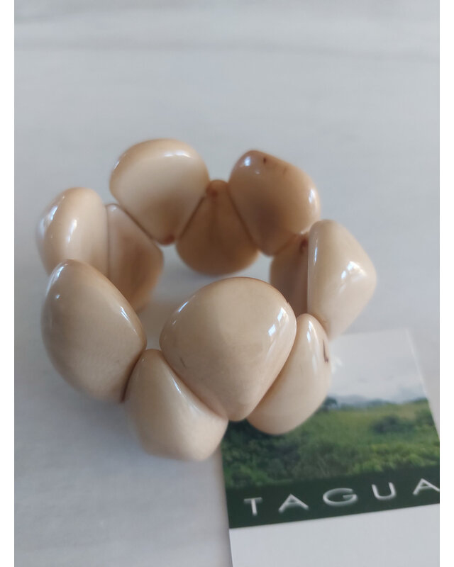 EcuaFina Tagua Bracelet Triangle Beige