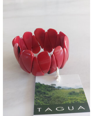 EcuaFina Tagua Bracelet Red