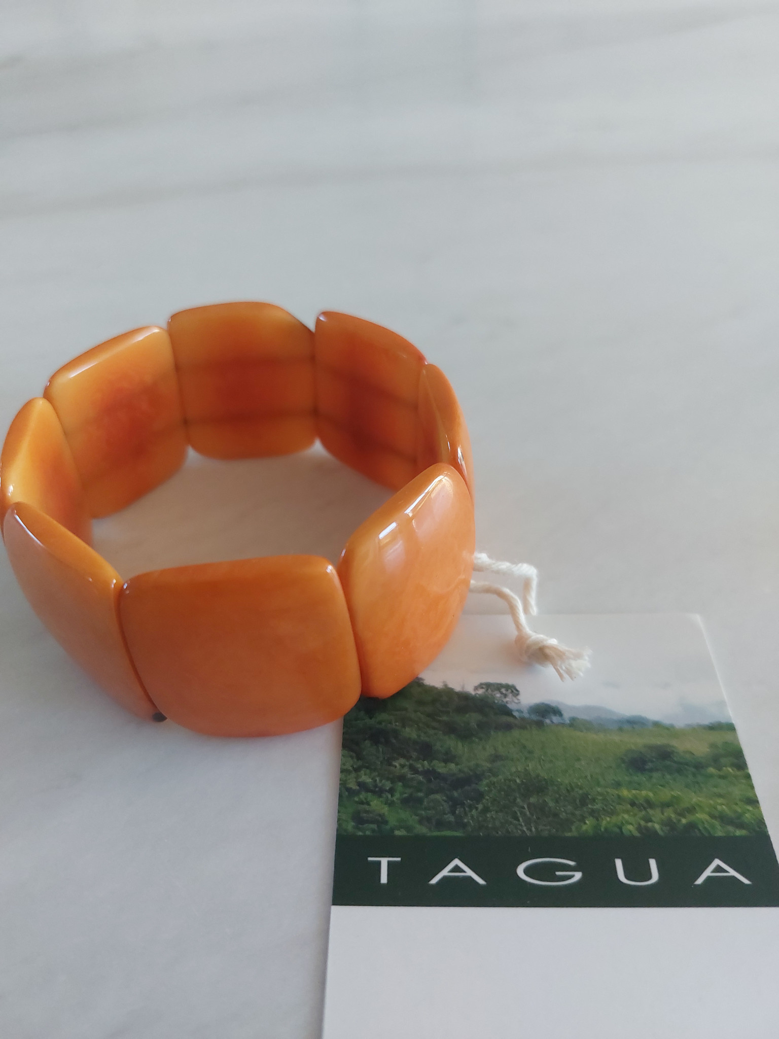 NayaNayon Tagua Bracelet SQ Orange