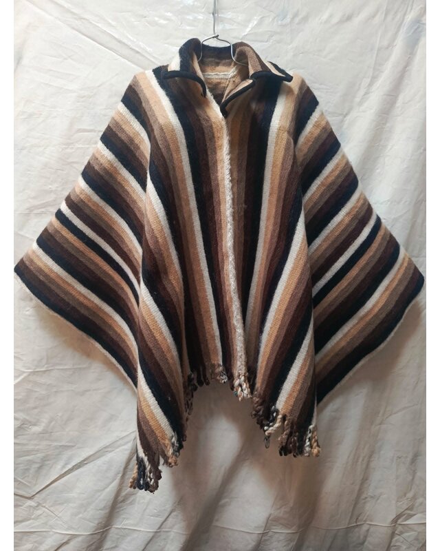EcuaFina Wunderschöne, schwere originale Chagra Poncho - Model AGUILA